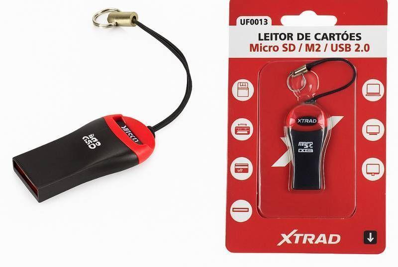 Mini Leitor Adaptador USB Cartão Memória SD TF Micro