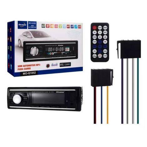 APARELHO DE SOM CARRO RÁDIO AUTOMOTIVO BLUETOOTH PENDRIVE SD USB RÁDIO FM ÁTOMO