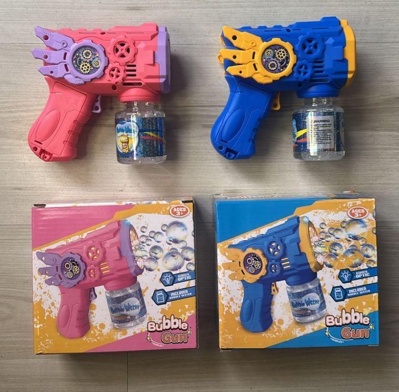 Máquina Lança Bolha De Sabão, Automática, Colorido, Brinquedo Infantil, Azul E Rosa