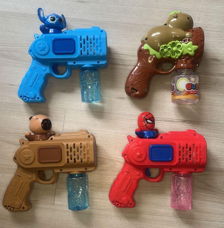 Máquina Lança Bolha De Sabão, Automática, Colorido, Brinquedo Infantil DE PERSONAGENS maquina arma