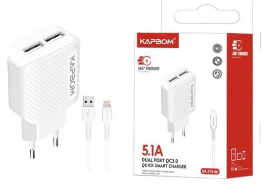 Carregador De Celular IPHONE IOS 3.1A 2USB KAPBOM KA-373