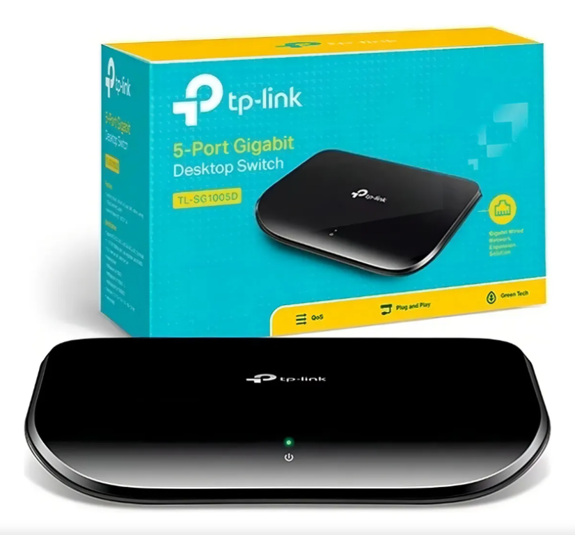 Switch de mesa 5 portas 10/1000mbps tplink sg1005d
