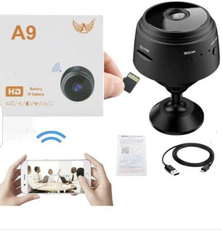 Mini Câmera HD Espiã Wifi Bateria A9 Visão Noturna Gravador Voz