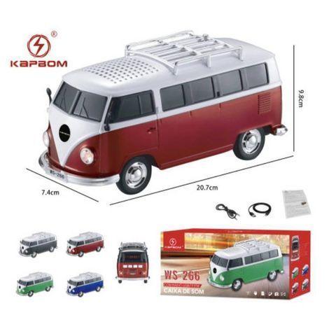 Caixa Caixinha Som Kombi Perua Bluetooth Usb FM Micro SD- KAPBOM WS-266