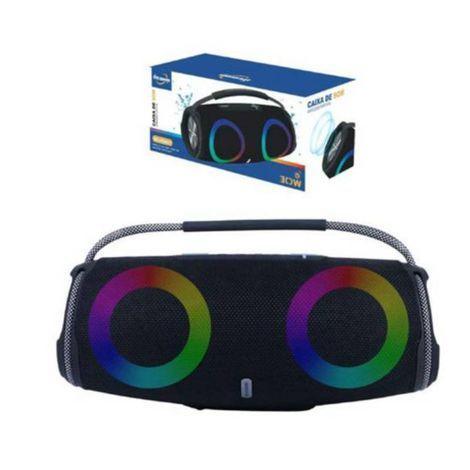CAIXA DE SOM DE LED PORTÁTIL COM BLUETOOTH IPX6 RGB ÁTOMO