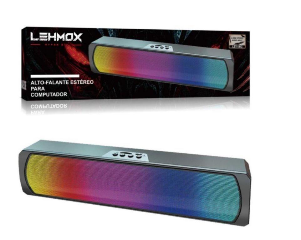 Caixa De Som Led RGB Colorida Bluetooth Portátil Lehmox LEY-1913