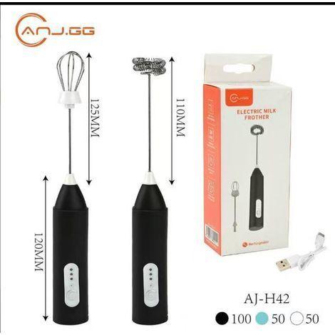Batedor Misturador Mixer Elétrico para Bebidas Leite Café Clara de Ovos WHEY - 2 em 1 ANNJ AJ-H42
