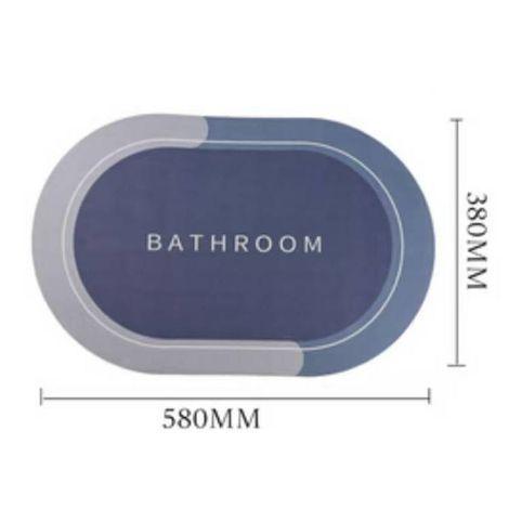 Tapete Absorvente Antiderrapante de Secagem Rápida Para Banheiro Bathroom Cores Sortidas