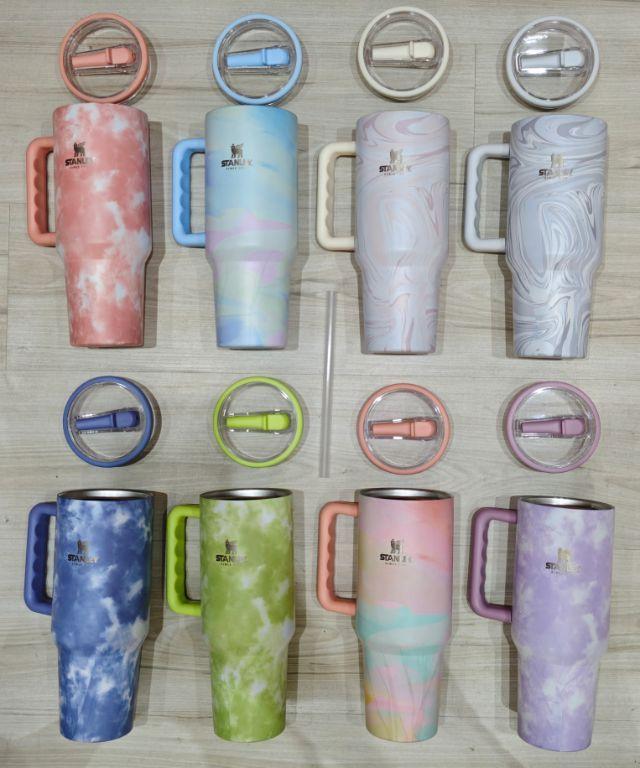 Copo Caneca GARRAFA MARMORIZADO STANLEY GRANDE COM ALÇA DO NEYMAR OU VIRGÍNIA 1.200ml 1200ml