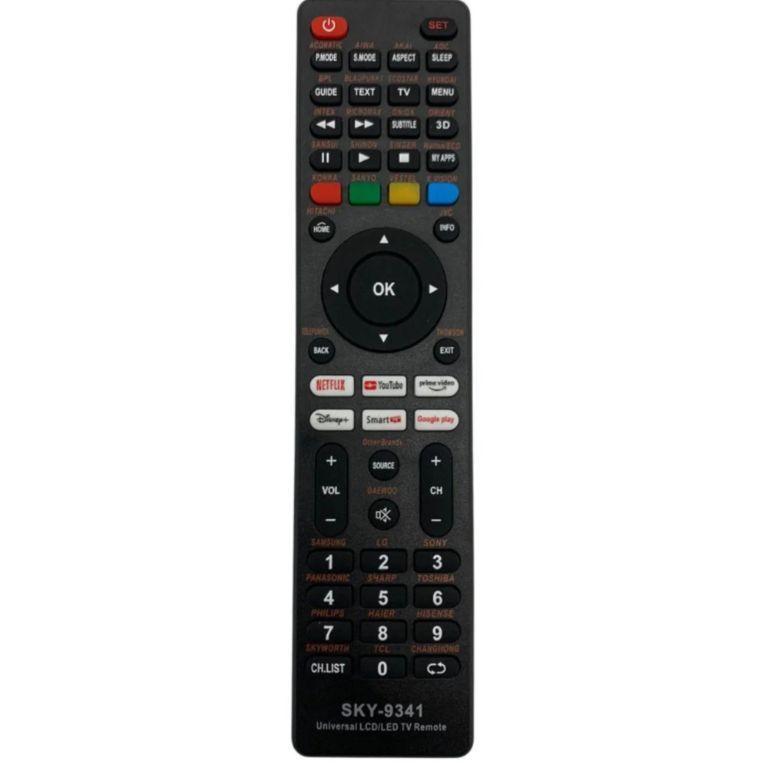 Controle Remoto Linksky SKY-9341 Universal para TV's Smart com atalhos:Netflix/Youtube/Prime Video/