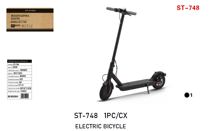 Patinete Eletrico 350w 30km/h