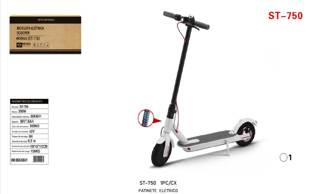 Patinete Eletrico 350w 30km/h