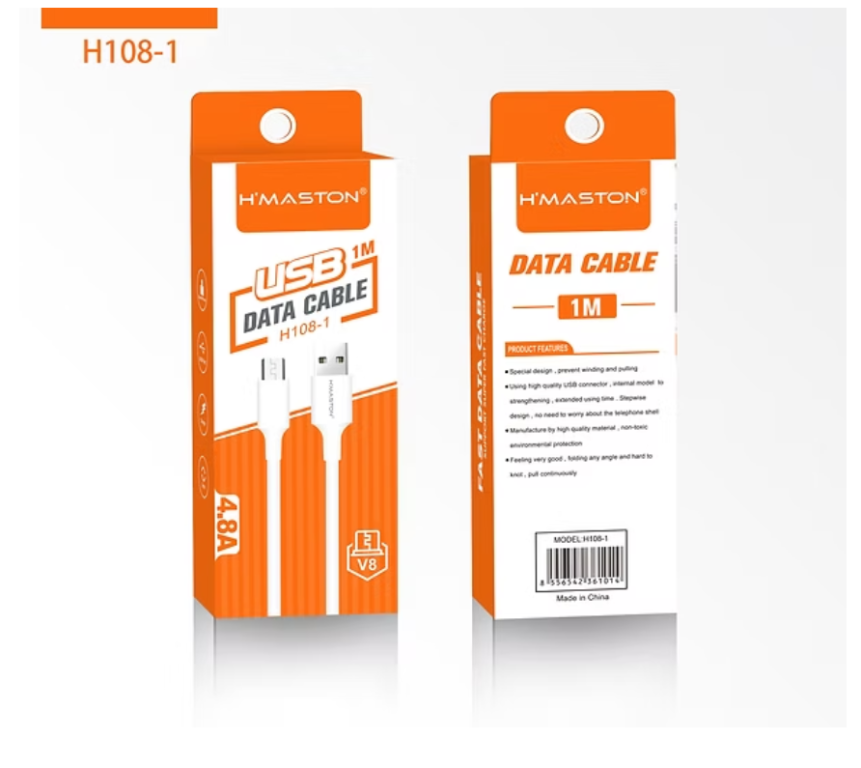 Cabo HMaston v8 H108-1 Cabo USB Alta Velocidade