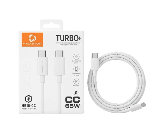 Cabo Turbo Tipo C Para Tipo C 1M 65W HB16-CC Hmaston 65w