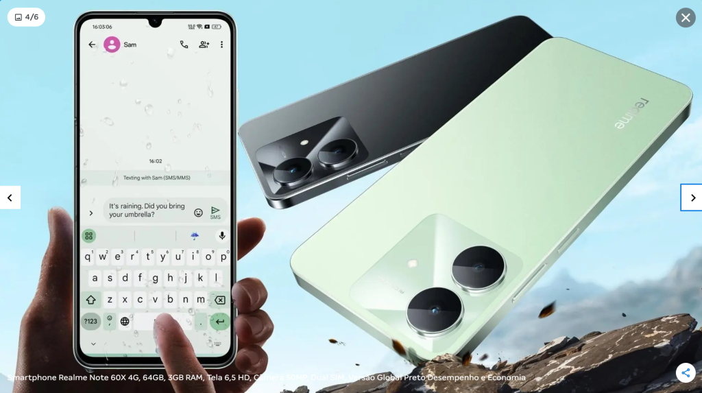 SmartPhone Realme Note 60x 4/128