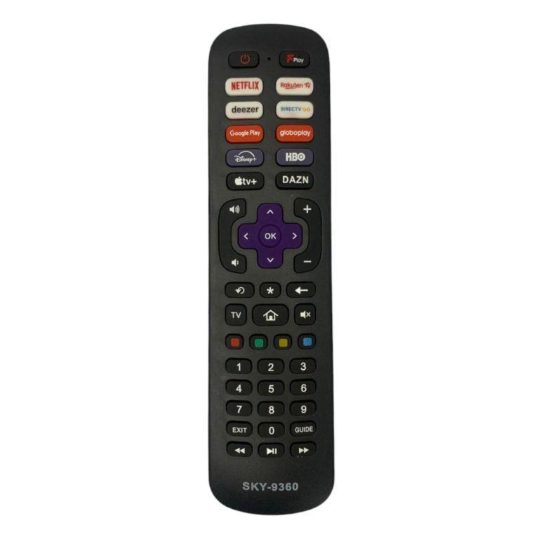 Controle Remoto Linksky SKY-9360 universal para TV's com Roku com atalhos: Netflix/Rakuten/Deezer/