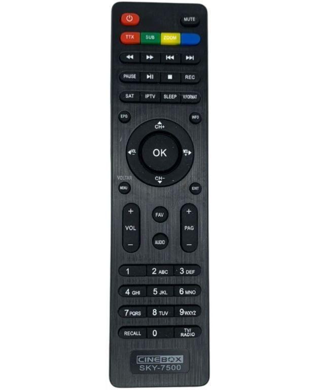 Controle Remoto Linksky SKY-7500/LE-7550 para Receptores Cinebox Fantasia/Supremo