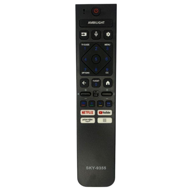 Controle Remoto Linksky SKY-9355 compatível com TV's Philips Ambilight com atalhos: Netflix/Youtube/