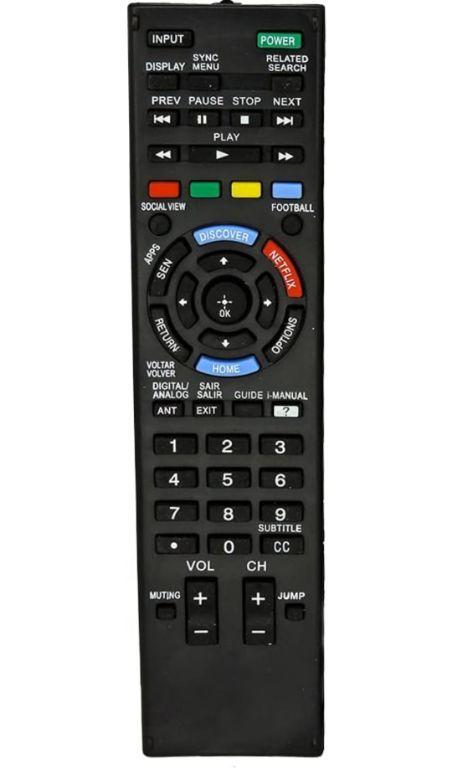Controle Remoto Smart Lelong SKY-7009 compatível com TV's Sony com atalho: Netflix