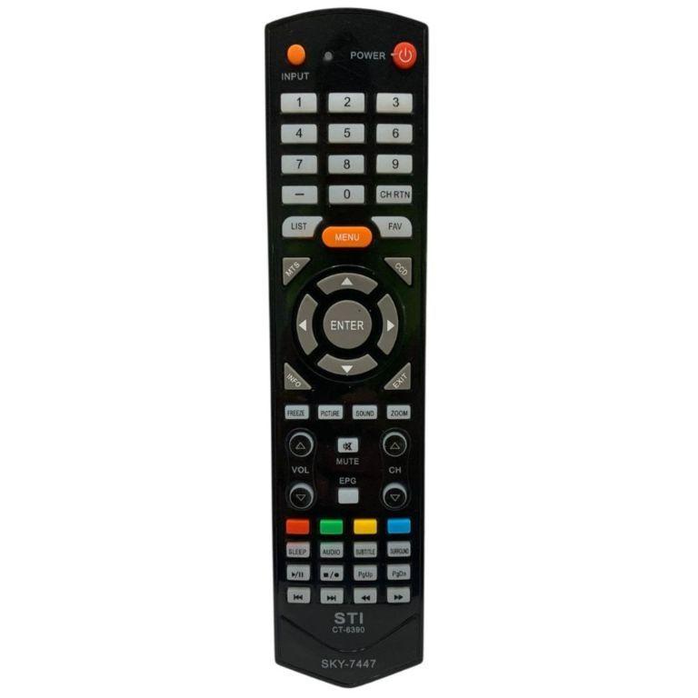 Controle Remoto STI/TOSHIBA TECLA MENU Sky-7447-8821-6390