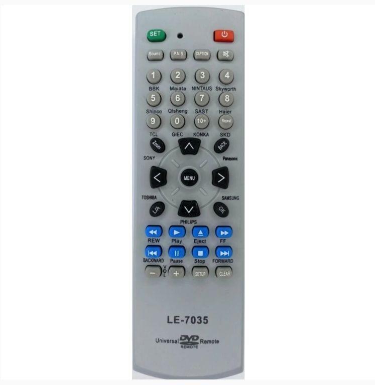 Controle Remoto UNIVERSAL DVD Le-7035