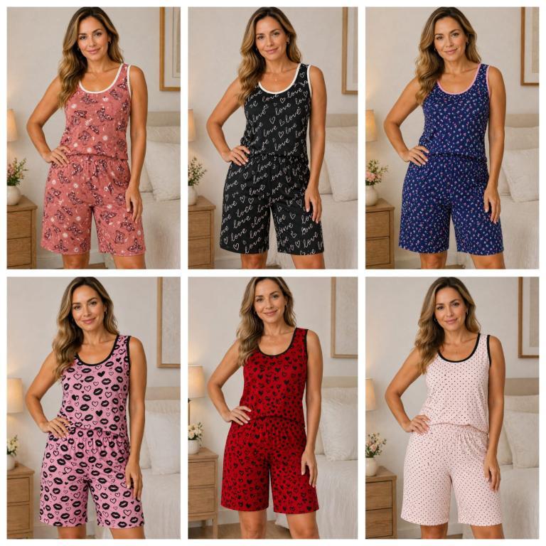1012 PIJAMA REGATA LIGANETE - ESTAMPAS VARIADAS