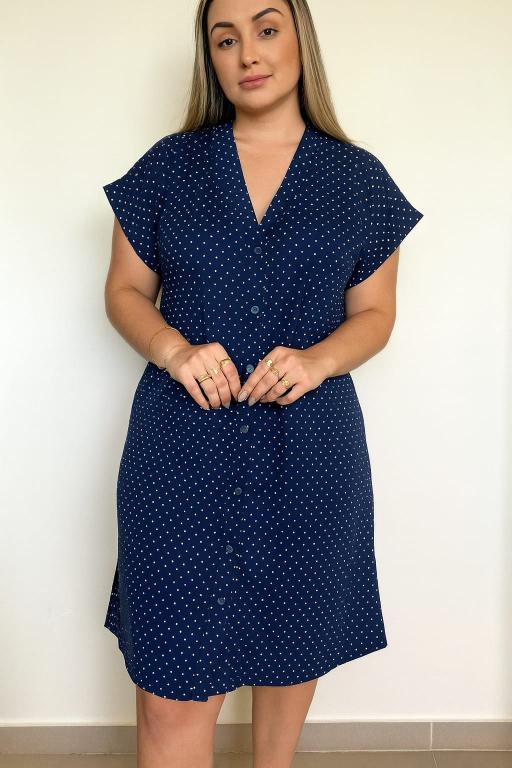 049 CAMISAO MANGA JAPONESA ABERTO - AZUL MARINHO