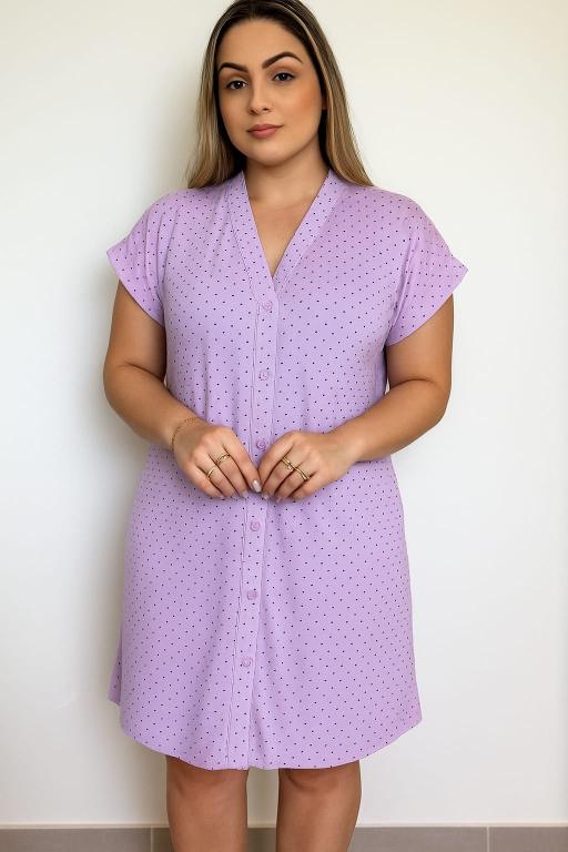 049 CAMISAO MANGA JAPONESA ABERTO - LILAS