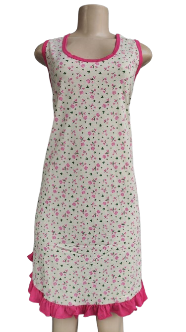 842 CAMISOLA ESTAMPADA COM BABADO - ROSA PINK