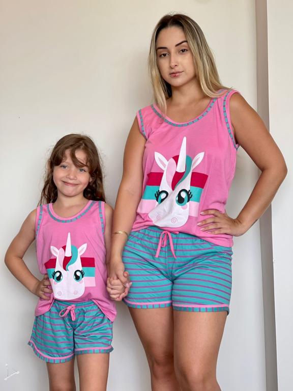 205 PIJAMA REGATA SILK SHORT ESTAMPADO - UNICORNIO