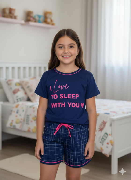 226 PIJAMA INFANTIL MANGA CURTA - GRID