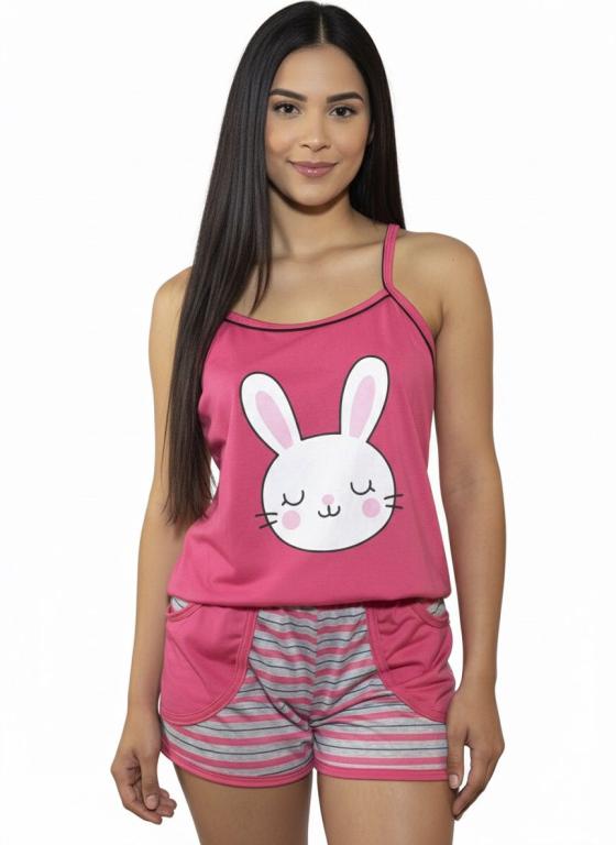 806 PIJAMA ALÇA DE BOLSO - PINK