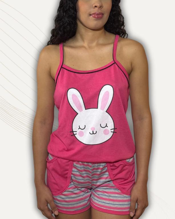 806 PIJAMA ALÇA DE BOLSO - PINK
