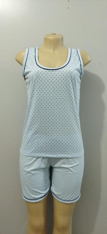 902 PIJAMA CAMISETA POA - AZUL BEBE