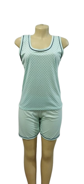 902 PIJAMA CAMISETA POA - VERDE BEBE