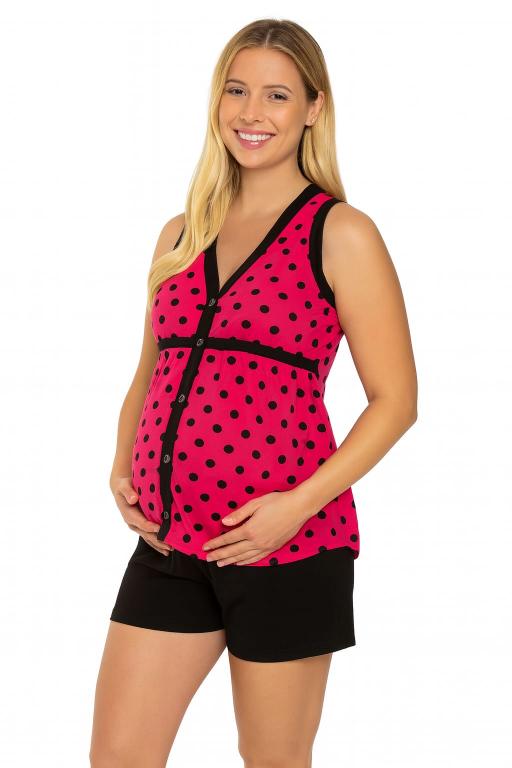 862 PIJAMA GESTANTE ABERTO - POA PRETO