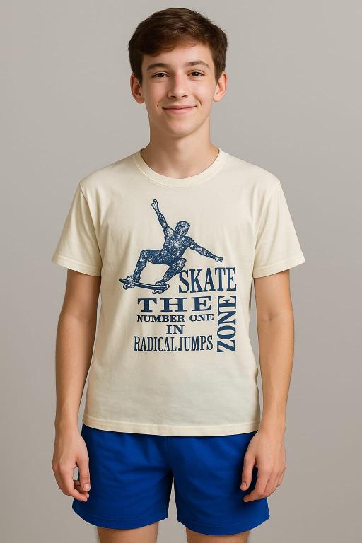 906 PIJAMA INFANTIL MASCULINO SILKADO - SKATE