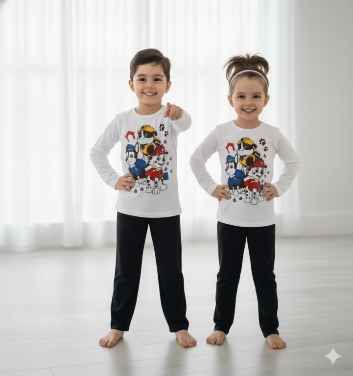 272 PIJAMA INFANTIL LONGO - PATRULHA CANINA