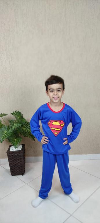 480 PIJAMA LONGO INFANTIL  MASCULINO - AZUL