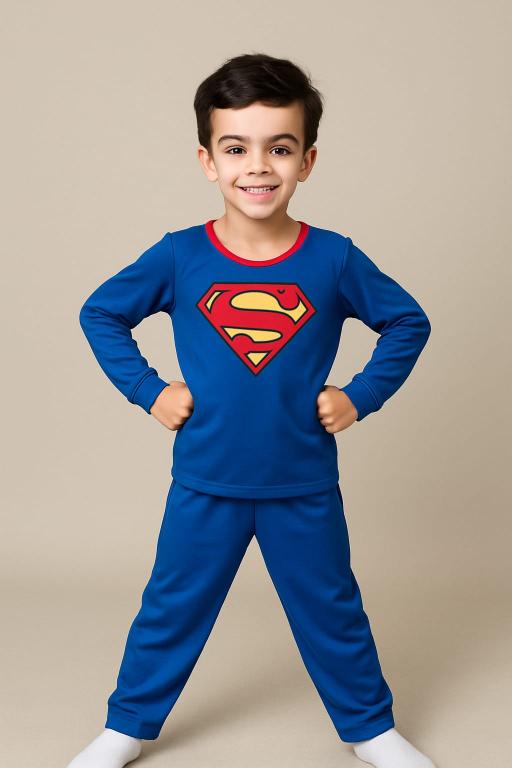 480 PIJAMA LONGO INFANTIL  MASCULINO - AZUL