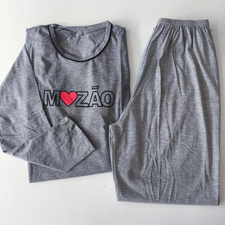 614 PIJAMA LONGO MASCULINO MESCLA - MOZÃO