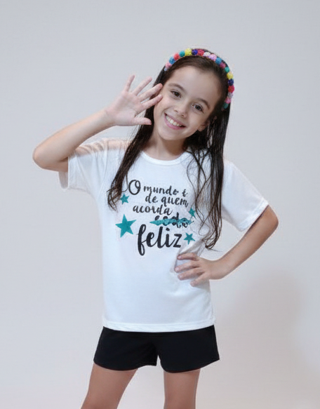 202 PIJAMA INFANTIL MEIA MANGA COM SHORT - VARIADOS