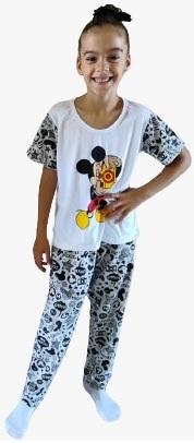 142 PIJAMA INFANTIL MANGA CURTA E CALÇA - MICKEY