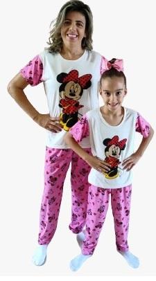 142 PIJAMA INFANTIL MANGA CURTA E CALÇA - MINNIE