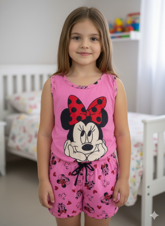 206 PIJAMA INFANTIL CAMISETA - ROSA