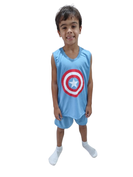 650 PIJAMA REGATA INFANTIL LISO COM SILK - AZUL PETROLEO