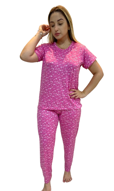 PIJAMA MEIA MANGA SUEDE