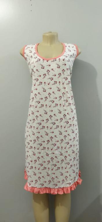 898 CAMISOLA ESTAMPADA COM BABADO - LARANJA
