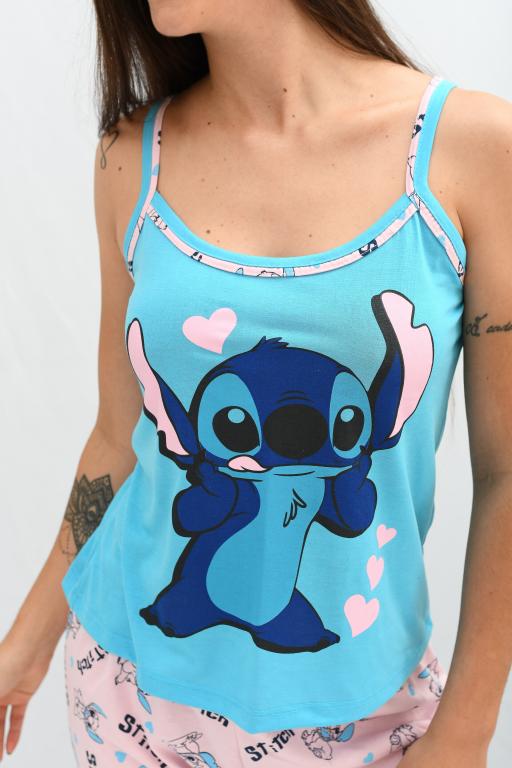 454 PIJAMA ALÇA COM SILK - AZUL TURQUESA