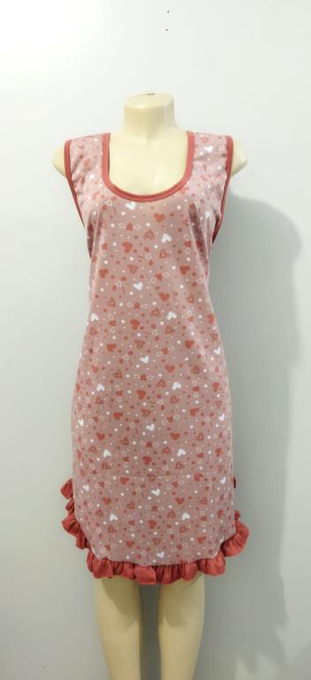 898 CAMISOLA ESTAMPADA COM BABADO - MARROM